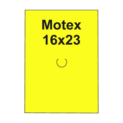 Etikety cen. MOTEX 16x23 hranaté, 870 etiket/kotouček, žluté 54 ks
