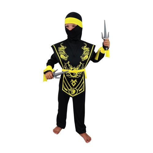 Detský kostým Ninja žltý (S)