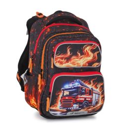 Sada školní batoh BagMaster Dopi 26 B + Penál + Kapsa - Hasiči (10)
