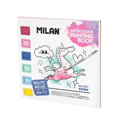 Omaľovanky s vodovými farbami MILAN - Flowicorn