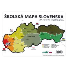 Školní mapa SR - kartonová šablona - samosprávné kraje (1)