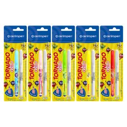 Pero kuličkové CENTROPEN 2675/2 Tornado Fruity + zmizík - modrá náplň /1ks (1)