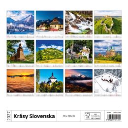 Nástěnný kalendář 2027 Krásy Slovenska (2)