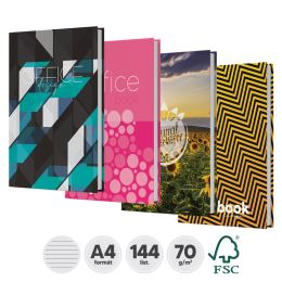 Kniha záznamová linkovaná A4 (144-listová)
