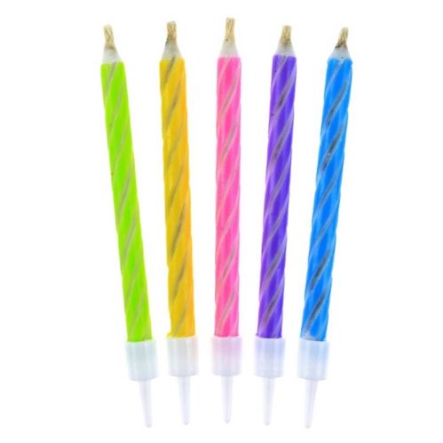 Sviečka tortová - Magic Pastel 6,5 cm (10 ks)