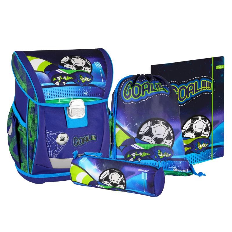 Školní batoh - 4-dílný set COOL - Football Goal vonkajšie 32 x 20 x 40 cm (šírka x hĺbka x výška)