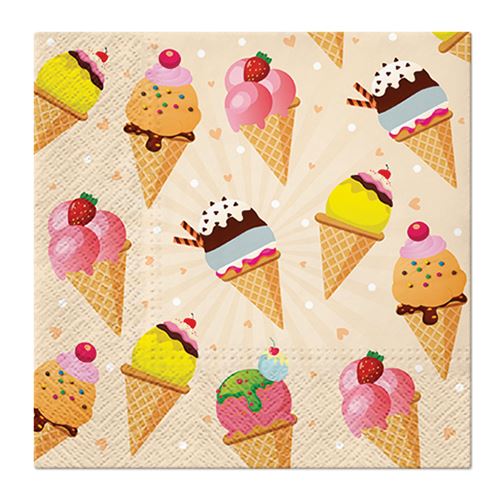 Ubrousky PAW L 33x33cm Ice Cream