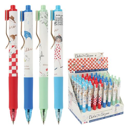 Pero guľôčkové M&G Semi-Gel Chéri & Chignon 0,7 mm, modré