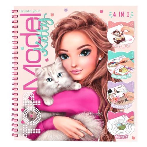 Kreatívny zošit Top Model so samolepkami - Kitty