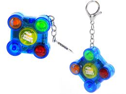 Brain games klíčenka/memorická hra 5x5cm na baterie se světlem a zvukem 3barvy na kartě 12 (1)