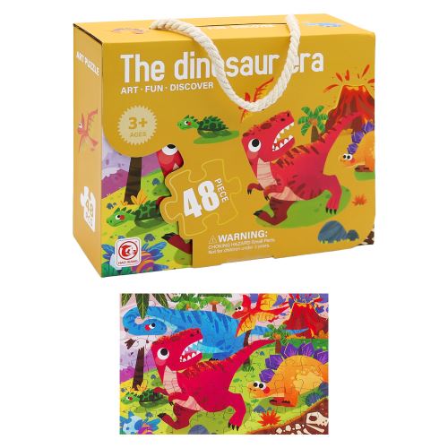 Dětské puzzle 50 x 34 cm (48 dílků) - Doba dinosaurů