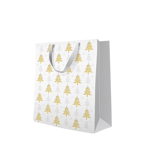 Dárková taška PAW premium Christmas Tree Check, velká