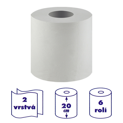 CARTA Papírové utěrky CARTA Maxi 2 vrstvy, návin 115 m, 460 útržků, výška 20 cm, bal. 6 ks