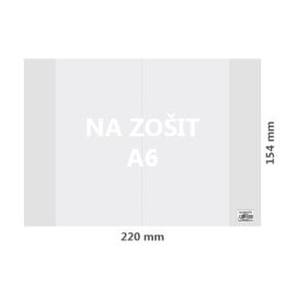 Obal na sešit A6 PVC 220x154 mm, hrubý 120 mic /transparentní, 1 ks