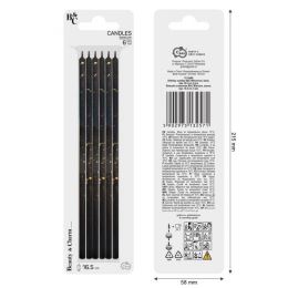 Svíčka dortová B&C Milenium black 16,5 cm (6 ks)