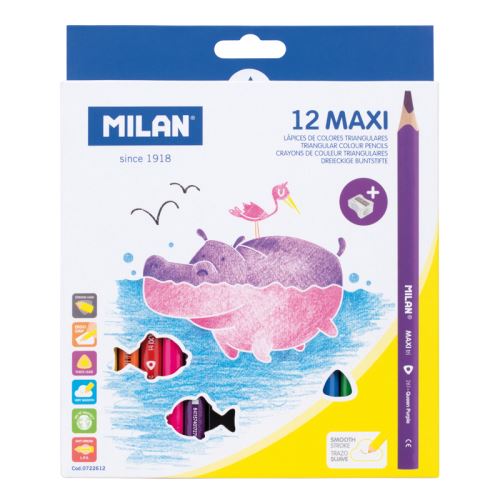 Pastelky MILAN Maxi trojhranné