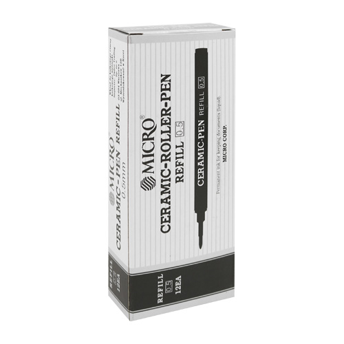 MICRO Náplň pro gelová pera /rollery keramická MICRO 0,5 mm - černá