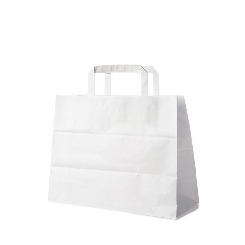 Papierová taška biela 32x16x27 cm