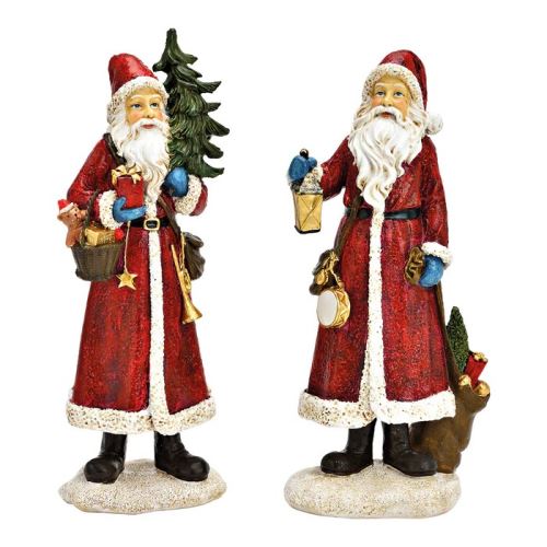 Figurka Mikuláše 27 cm s vánočními dárky (mix 2 designů /cena za 1 ks)