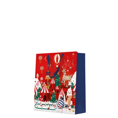 Dárková taška stredne velká - Winter Wonderland Christmas 20x10x25 cm
