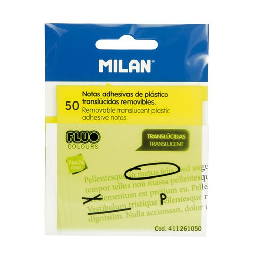 Blok lep MILAN FLUO PVC 76 x 76 mm žltý