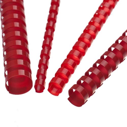 Hrebene plastové 12 mm červené
