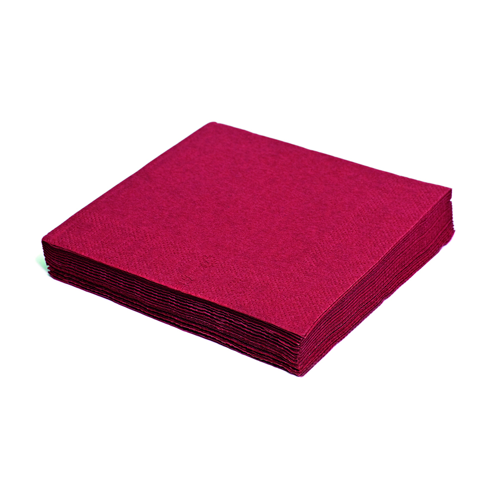 WIMEX Ubrousky 2-vrstvé 24 x 24 cm bordové 250 ks