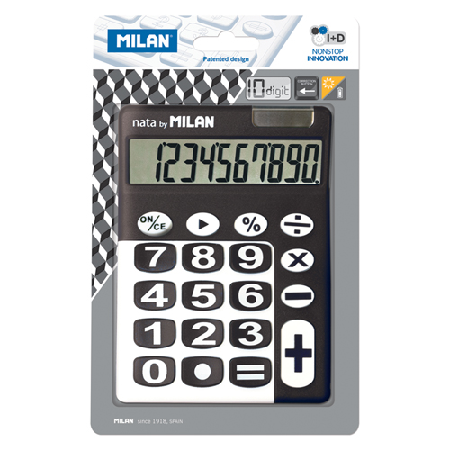 Kalkulačka MILAN stolní 10-místná 150610 černá 145 x 106 x 28 mm