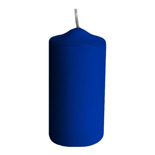 Sviečka valcová 40 x 80 mm, tm. modrá (4 ks v bal.)