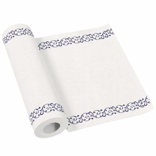 Středový pás AIRLAID 40cm x 24m Elegant frame - bílá