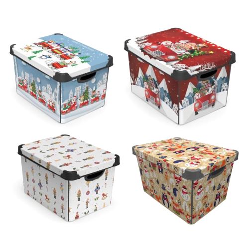 Úložný box s vánočními motivy 390x230x235 mm