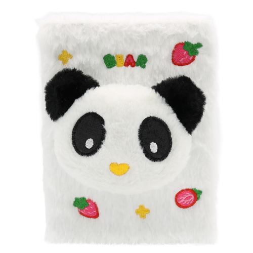 Detský zápisník 13 x 19 cm, 80 listov, plyšová obálka + Panda