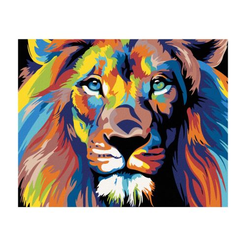 Diamantové maľovanie - Farebný lev II