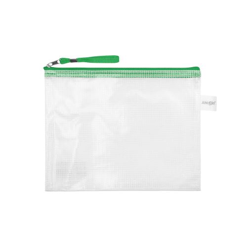 Obálka se zipem síťovaná PVC / A5, zelená