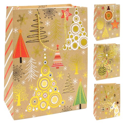 Dárková taška vánoční 9092 velikost L 30 x 12 x 42 cm (4)