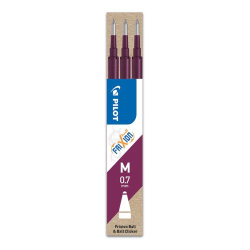 Náplň gumovací PILOT Frixion 0,7 mm/3 ks - vínová