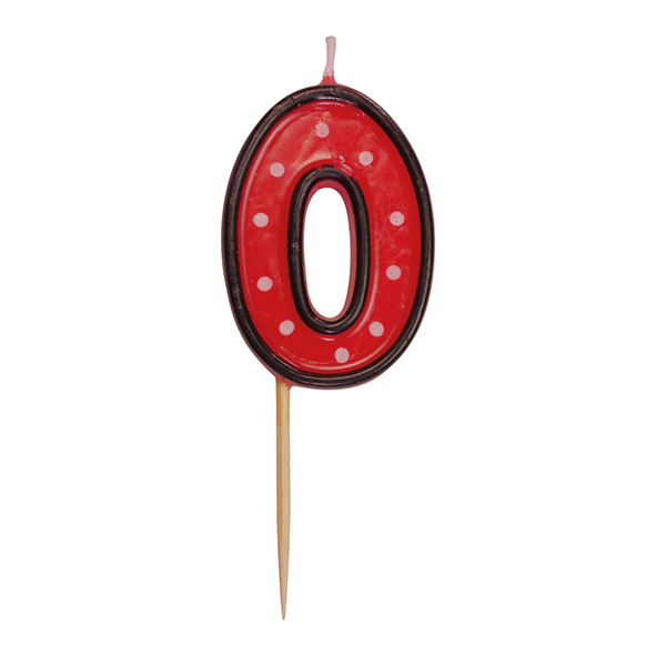  Číslová svíčka na špejli "0" 50mm [1 ks]