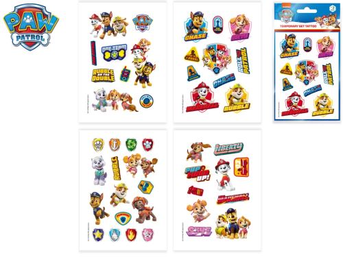 Paw Patrol sada tetování 4listy na kartě v sáčku