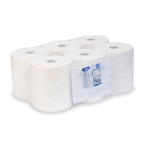 WIMEX Ručníky tissue, rolované 2-vrstvé 20 cm x 150 m, bez perforace (bal 6 ks) - bílé