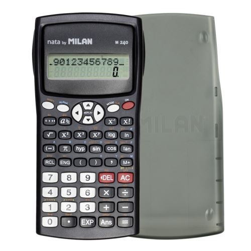 Kalkulačka MILAN M240 Black - vedecká 10+2 miestna