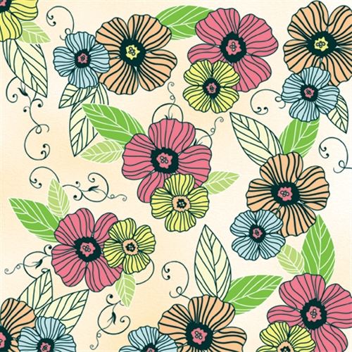 Obrúsky TaT 33X33cm Dancing Flowers 