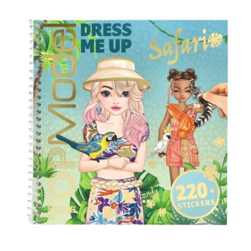 Kreatívny zošit Top Model so samolepkami - Dress Me Up Safari