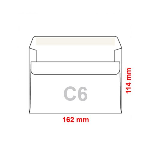 Obálky C6 114x162 mm samolepiace, 50 ks 