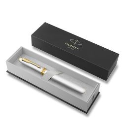 Roller PARKER Meridian Chrome GT, hrot F - černá náplň (2)