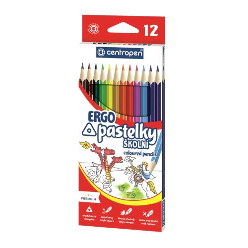 Pastelky ergo CENTROPEN 9521/12 školské - 12 farieb
